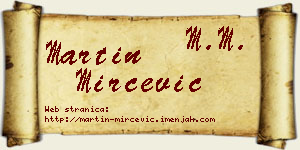 Martin Mirčević vizit kartica